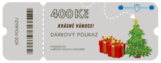 Stříbrný vánoční poukaz 400 Kč 